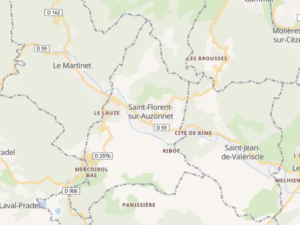 Plan de Saint-Florent-sur-Auzonnet