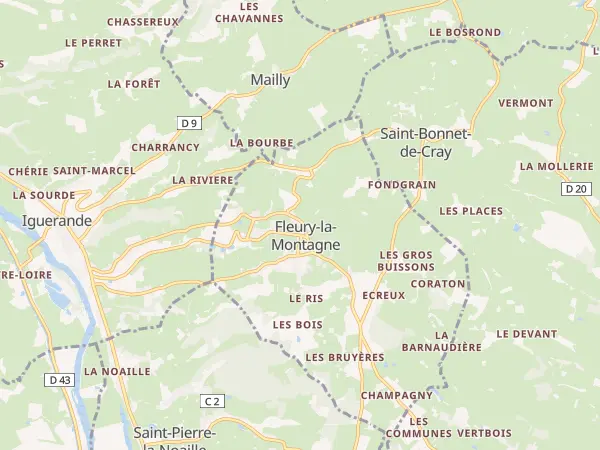 Plan de Fleury-la-Montagne