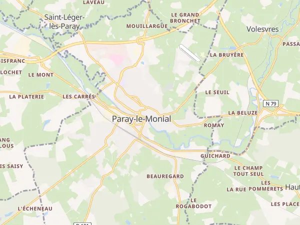 Plan de Paray-le-Monial