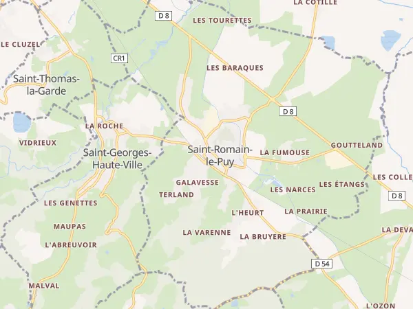 Plan de Saint-Romain-le-Puy