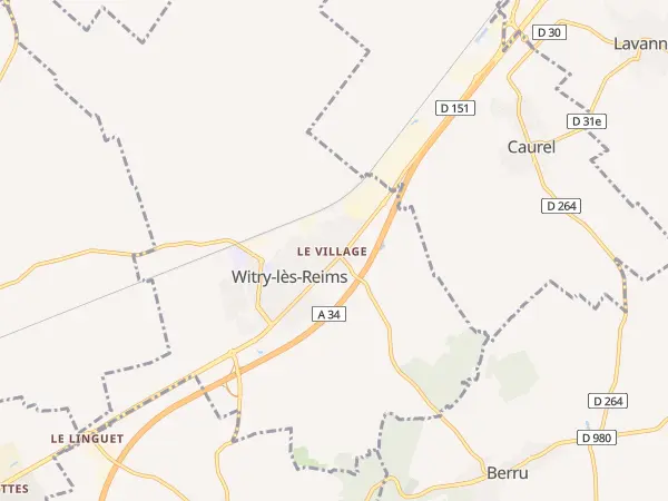 Plan de Witry-lès-Reims