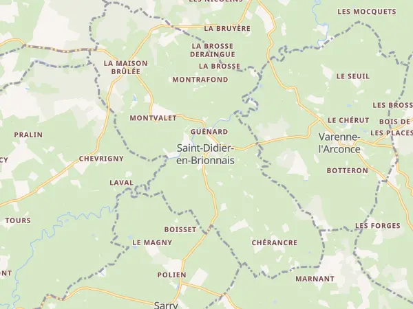 Plan de Saint-Didier-en-Brionnais