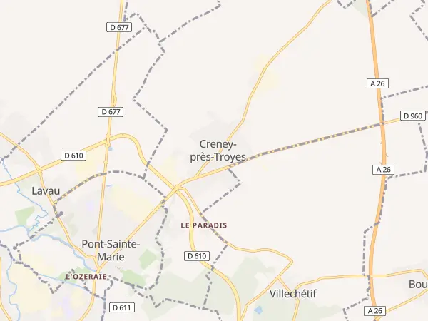 Plan de Creney-près-Troyes