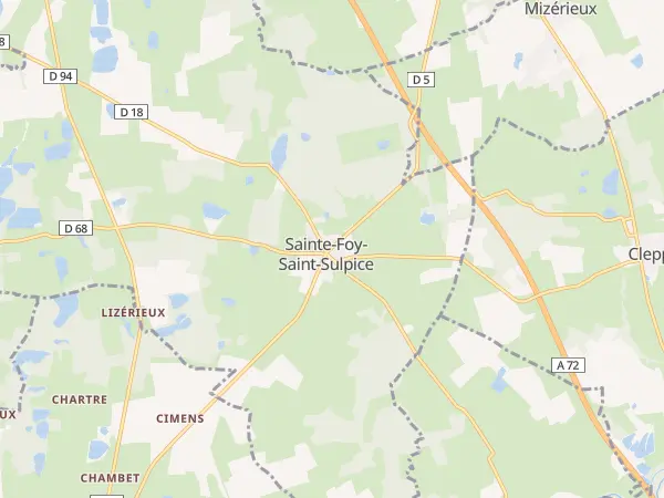 Plan de Sainte-Foy-Saint-Sulpice
