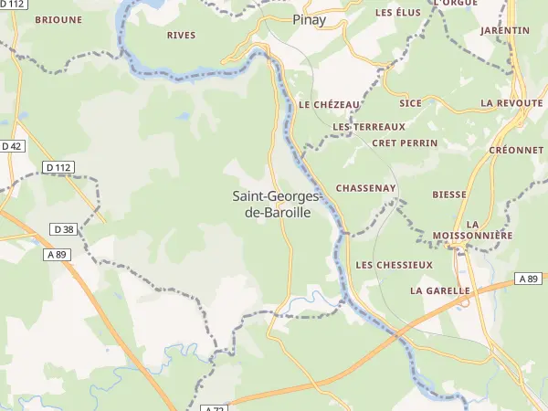 Plan de Saint-Georges-de-Baroille