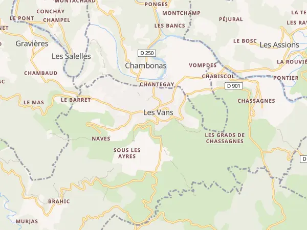 Plan des Vans