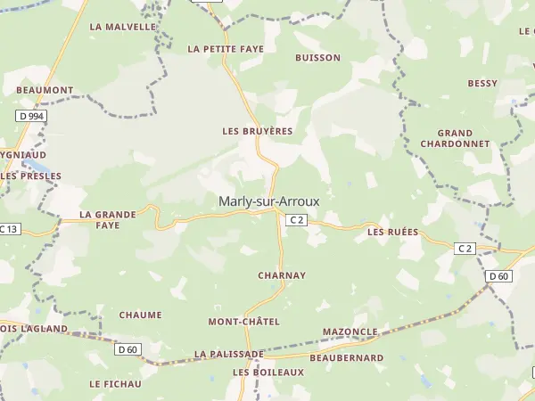 Plan de Marly-sur-Arroux