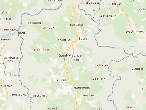 Plan de Saint-Maurice-de-Lignon