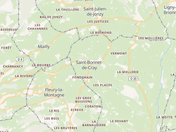 Plan de Saint-Bonnet-de-Cray