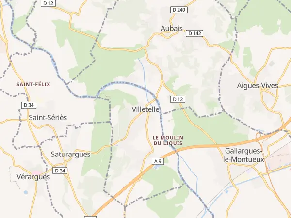 Plan de Villetelle