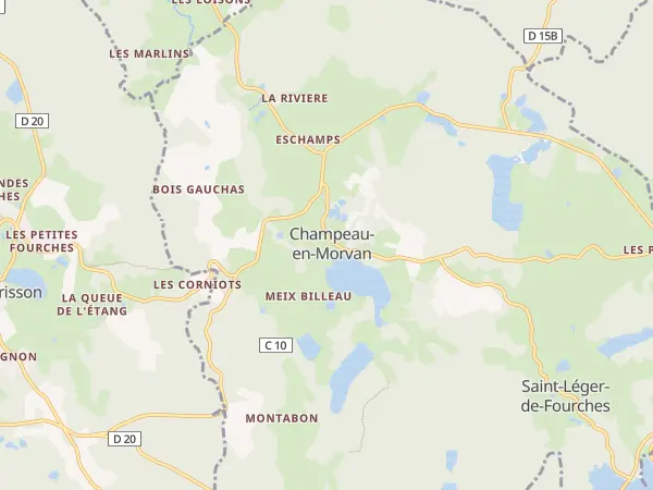 Plan de Champeau-en-Morvan