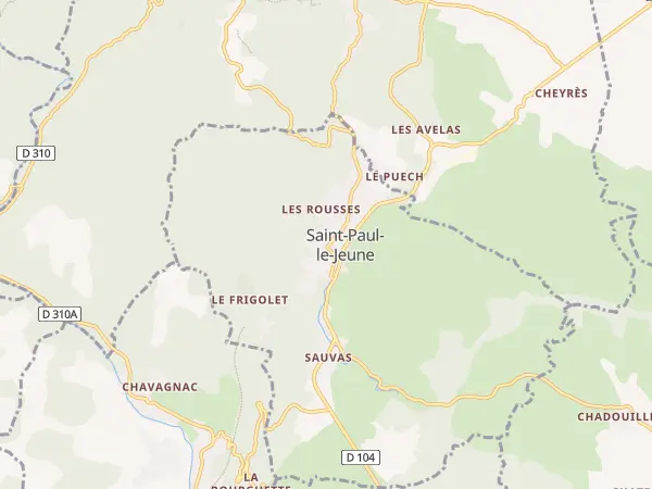 Plan de Saint-Paul-le-Jeune