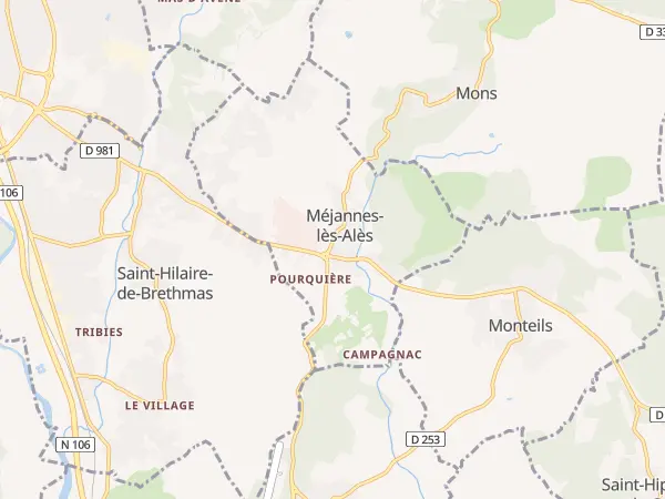 Plan de Méjannes-lès-Alès