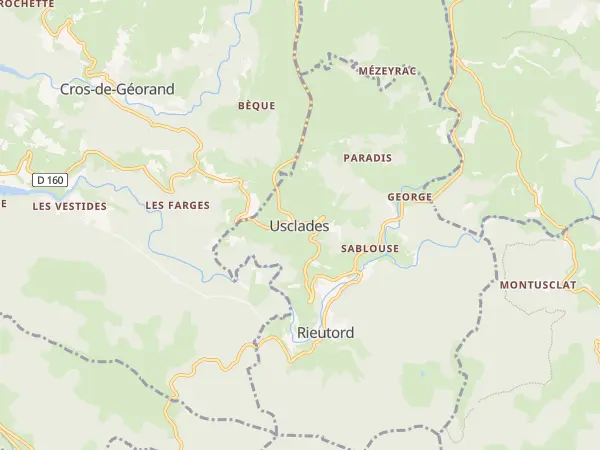 Plan de Usclades-et-Rieutord