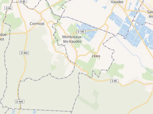 Plan de Montceaux-lès-Vaudes