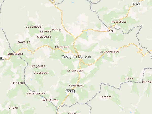 Plan de Cussy-en-Morvan