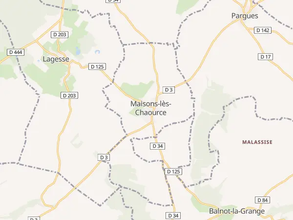 Plan de Maisons-lès-Chaource