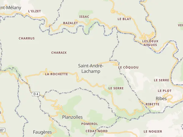 Plan de Saint-André-Lachamp