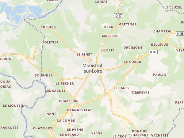 Plan de Monistrol-sur-Loire