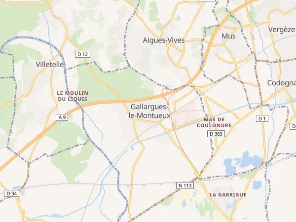 Plan de Gallargues-le-Montueux