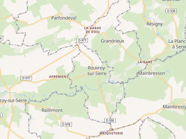 Plan de Rouvroy-sur-Serre