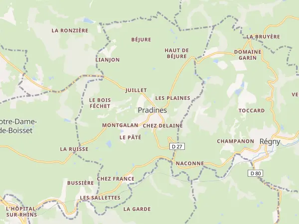 Plan de Pradines
