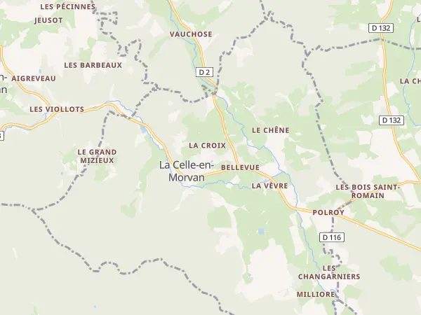 Plan de La Celle-en-Morvan
