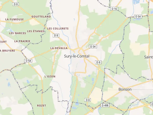 Plan de Sury-le-Comtal