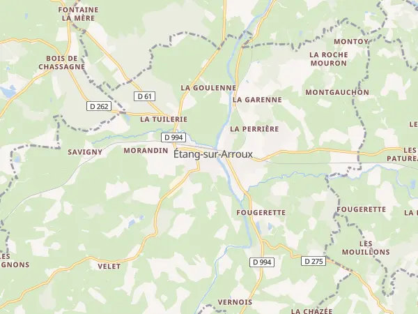 Plan de Étang-sur-Arroux