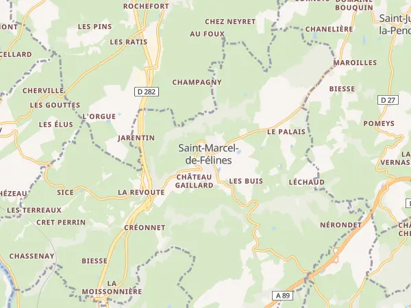 Plan de Saint-Marcel-de-Félines