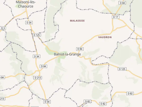 Plan de Balnot-la-Grange