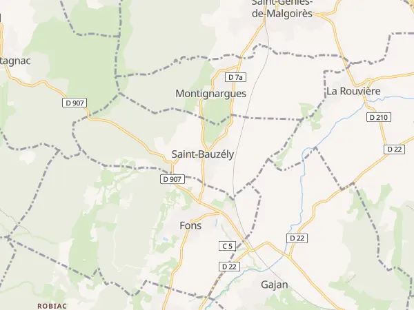 Plan de Saint-Bauzély