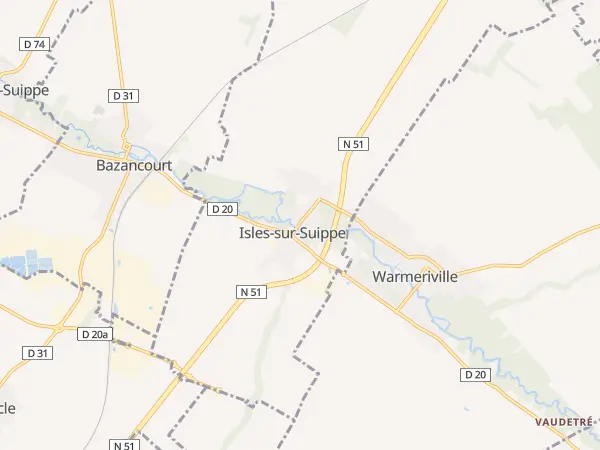 Plan de Isles-sur-Suippe
