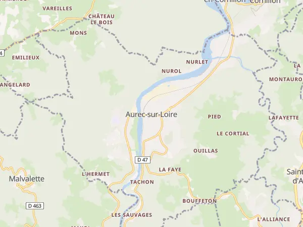 Plan de Aurec-sur-Loire