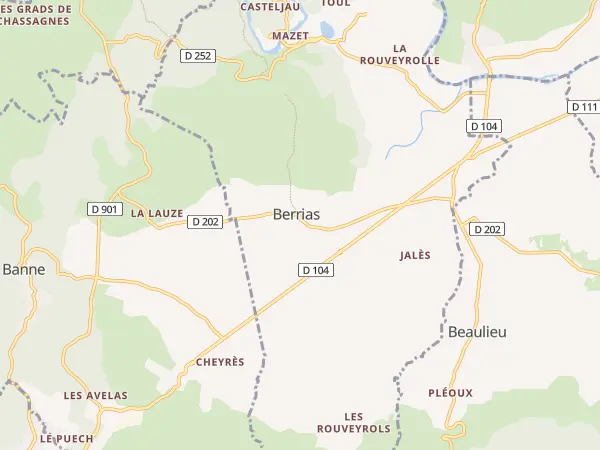 Plan de Berrias-et-Casteljau