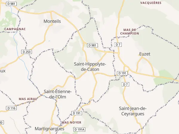 Plan de Saint-Hippolyte-de-Caton