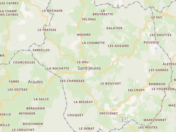 Plan de Saint-Jeures