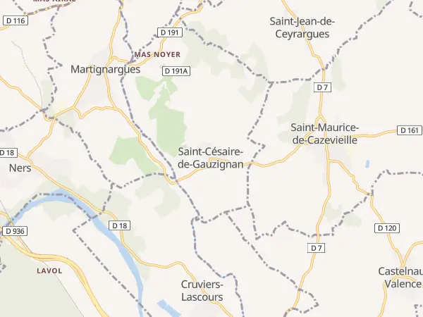 Plan de Saint-Césaire-de-Gauzignan