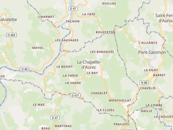 Plan de La Chapelle-d’Aurec
