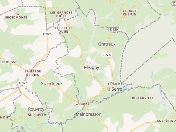 Plan de Résigny