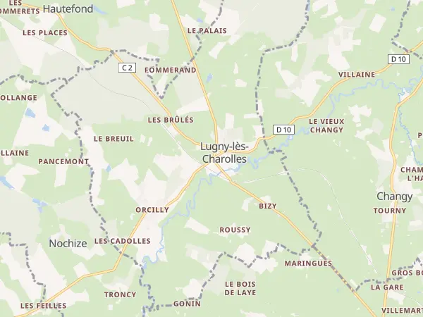 Plan de Lugny-lès-Charolles