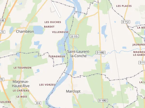 Plan de Saint-Laurent-la-Conche