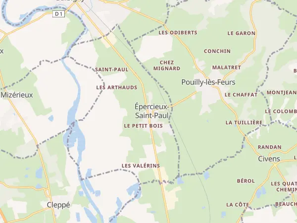 Plan de Épercieux-Saint-Paul