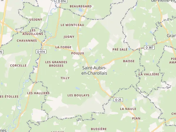 Plan de Saint-Aubin-en-Charollais