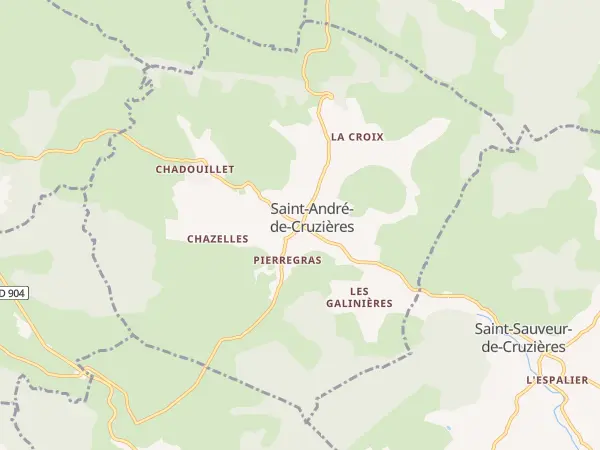 Plan de Saint-André-de-Cruzières