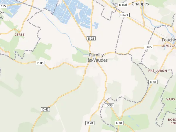 Plan de Rumilly-lès-Vaudes