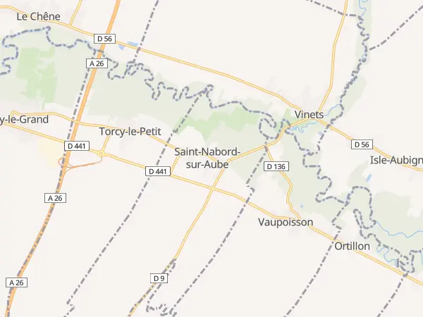 Plan de Saint-Nabord-sur-Aube