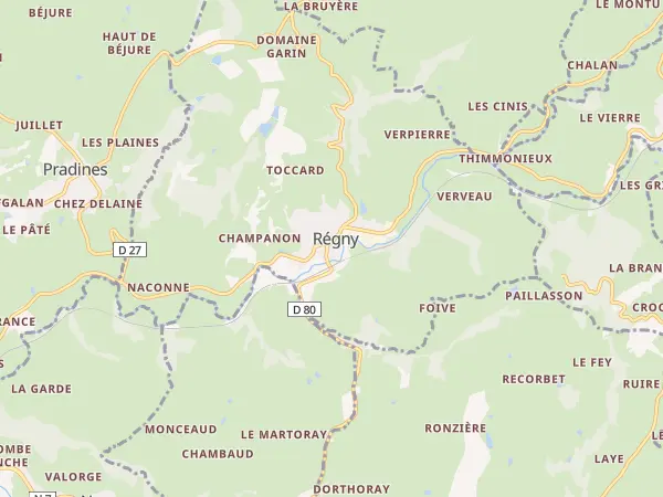 Plan de Régny