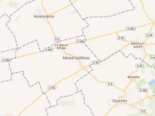 Plan de Mesnil-Sellières