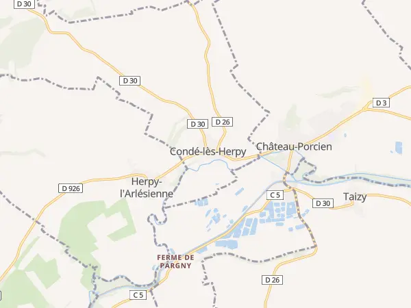 Plan de Condé-lès-Herpy